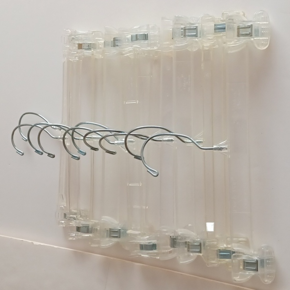 10 clear skirt, shorts, or pant hangers